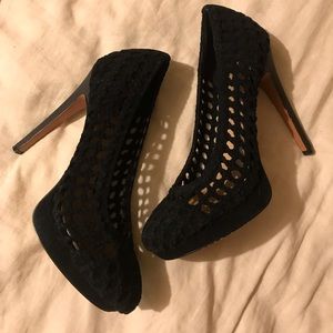Badgley Mischka Black Platform Heels